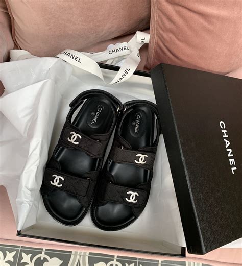 sandali chanel con pelluche|Chanel sandals real real.